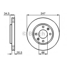Гальмівний диск BOSCH 0 986 479 B32