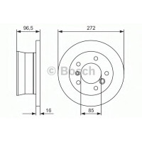 Гальмівний диск BOSCH 0 986 479 B33