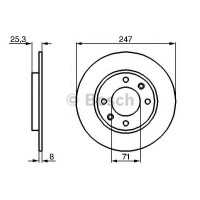 Гальмівний диск BOSCH 0 986 479 B35