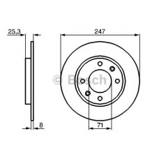 Гальмівний диск BOSCH 0 986 479 B35