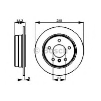 Гальмівний диск BOSCH 0 986 479 B36