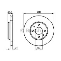 Гальмівний диск BOSCH 0 986 479 B37
