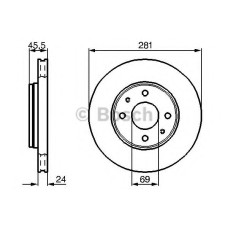Гальмівний диск BOSCH 0 986 479 B37