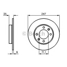 Гальмівний диск BOSCH 0 986 479 B40