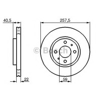 Гальмівний диск BOSCH 0 986 479 B43