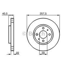 Гальмівний диск BOSCH 0 986 479 B43