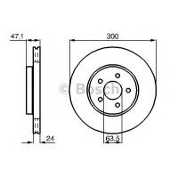 Гальмівний диск BOSCH 0 986 479 B44