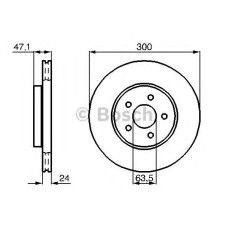 Гальмівний диск BOSCH 0 986 479 B44