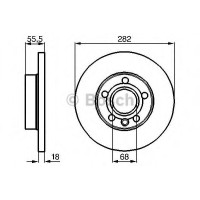 Гальмівний диск BOSCH 0 986 479 B54