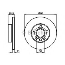 Гальмівний диск BOSCH 0 986 479 B54