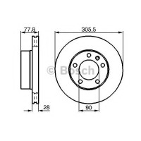 Гальмівний диск BOSCH 0 986 479 B59