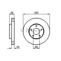 Гальмівний диск BOSCH 0 986 479 B61
