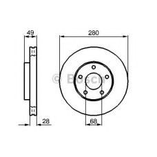 Гальмівний диск BOSCH 0 986 479 B61