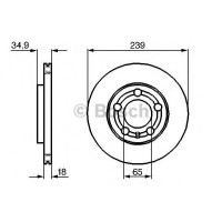 Гальмівний диск BOSCH 0 986 479 B62