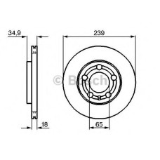 Гальмівний диск BOSCH 0 986 479 B62