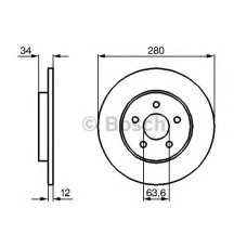 Гальмівний диск BOSCH 0 986 479 B65