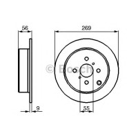Гальмівний диск BOSCH 0 986 479 B71