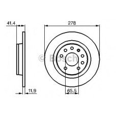 Гальмівний диск BOSCH 0 986 479 B74