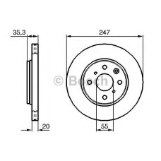 Гальмівний диск BOSCH 0 986 479 B91