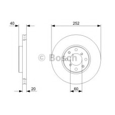 Гальмівний диск BOSCH 0 986 479 B98
