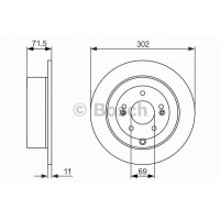 Гальмівний диск BOSCH 0 986 479 C15