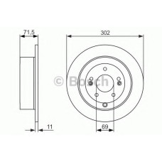 Гальмівний диск BOSCH 0 986 479 C15