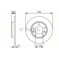 Гальмівний диск BOSCH 0 986 479 C23