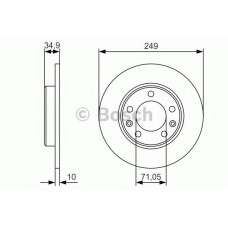 Гальмівний диск BOSCH 0 986 479 C23
