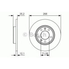 Гальмівний диск BOSCH 0 986 479 C24
