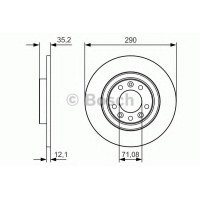 Гальмівний диск BOSCH 0 986 479 C25