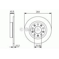Гальмівний диск BOSCH 0 986 479 C41