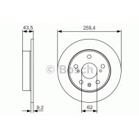 Гальмівний диск BOSCH 0 986 479 C44