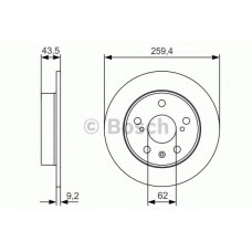 Гальмівний диск BOSCH 0 986 479 C44