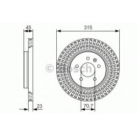 Гальмівний диск BOSCH 0 986 479 C46