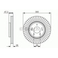 Гальмівний диск BOSCH 0 986 479 C51