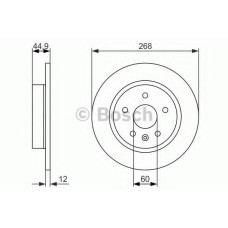 Гальмівний диск BOSCH 0 986 479 C57