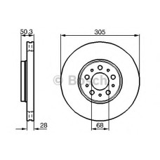 Гальмівний диск BOSCH 0 986 479 C59