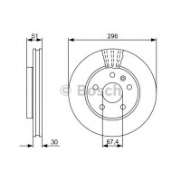Гальмівний диск BOSCH 0 986 479 C65