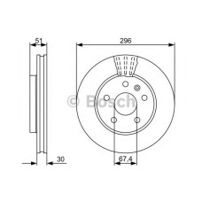 Гальмівний диск BOSCH 0 986 479 C65