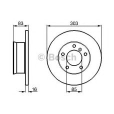Гальмівний диск BOSCH 0 986 479 C84