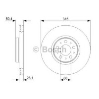 Гальмівний диск BOSCH 0 986 479 C85