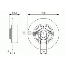 Гальмівний диск BOSCH 0 986 479 C88