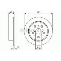Гальмівний диск BOSCH 0 986 479 R25