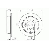 Гальмівний диск BOSCH 0 986 479 R32