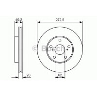 Гальмівний диск BOSCH 0 986 479 R45