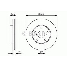 Гальмівний диск BOSCH 0 986 479 R45