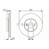 Гальмівний диск BOSCH 0 986 479 R47