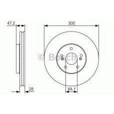 Гальмівний диск BOSCH 0 986 479 R47