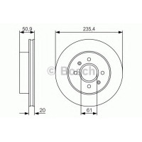 Гальмівний диск BOSCH 0 986 479 R52