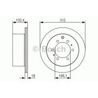 Гальмівний диск BOSCH 0 986 479 R57
